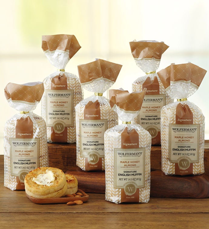 Maple Almond Flavored Super Thick English Muffins   6 Packages