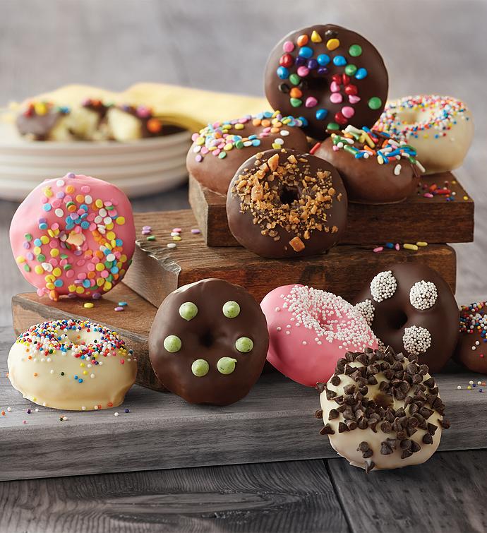 Birthday Chocolate Dipped Mini Donuts