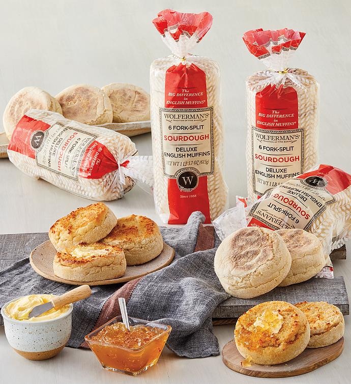 San Francisco Style Sourdough Super Thick English Muffins   4 Packages