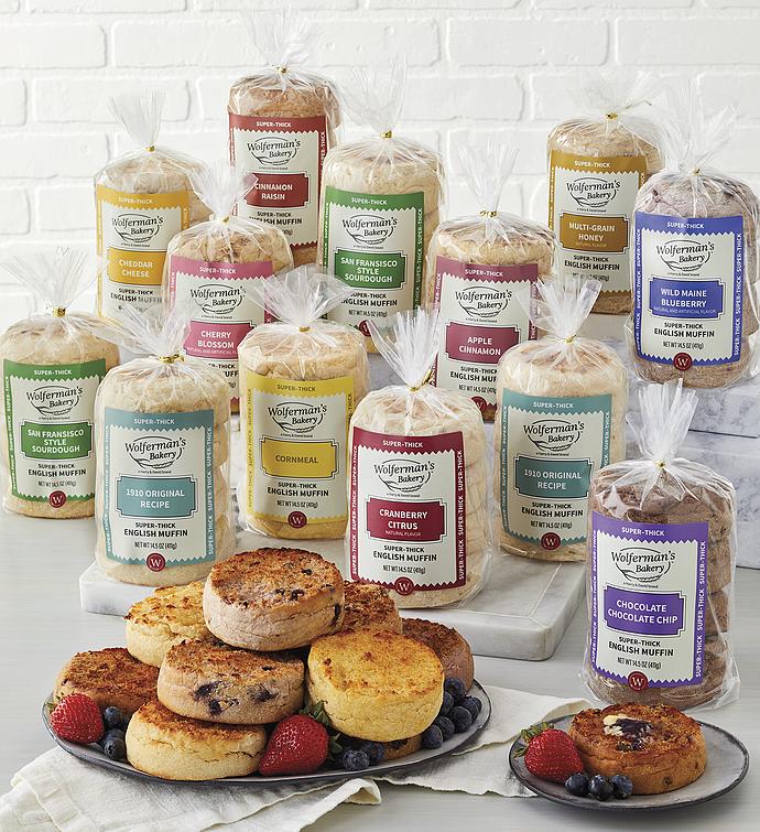 Baker's Dozen Super-Thick English Muffins | Wolferman's