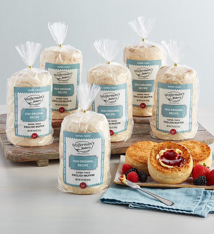 1910 Original Recipe Super-Thick English Muffins - 6 Packages