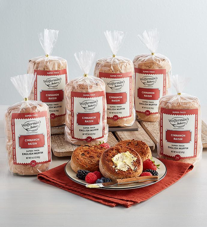 Cinnamon Raisin Super-Thick English Muffins - 6 Packages