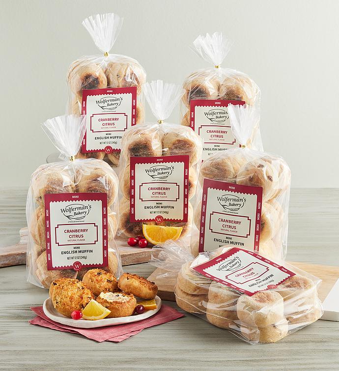 Cranberry Citrus Mini English Muffins   6 Packages