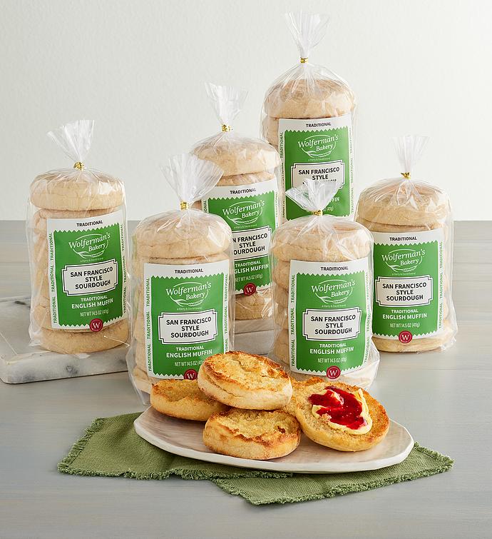 San Francisco Style Sourdough Traditional English Muffins   6 Packages