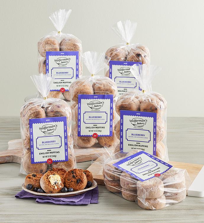 Blueberry Mini English Muffins   6 Packages