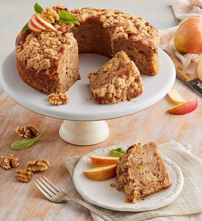 Apple Streusel Walnut Coffee Cake