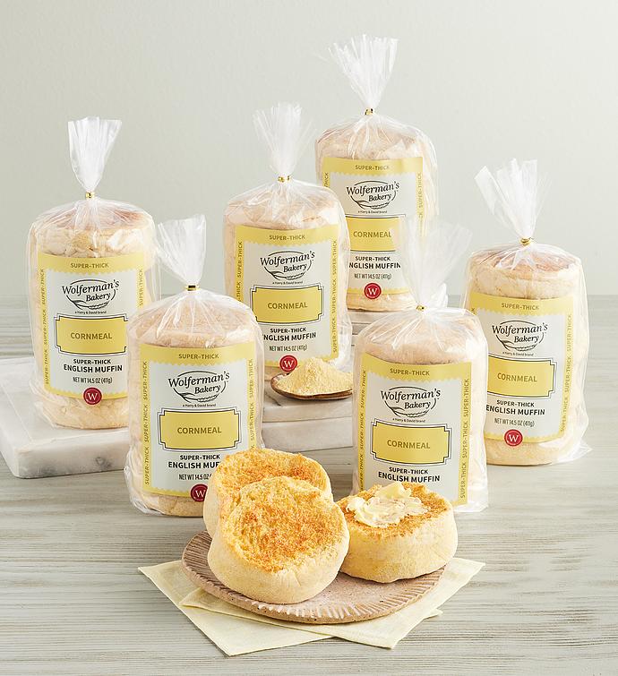 Cornmeal Super Thick English Muffins   6 Packages