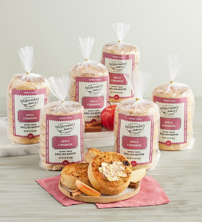 Apple Cinnamon Super-Thick English Muffins - 6 Packages