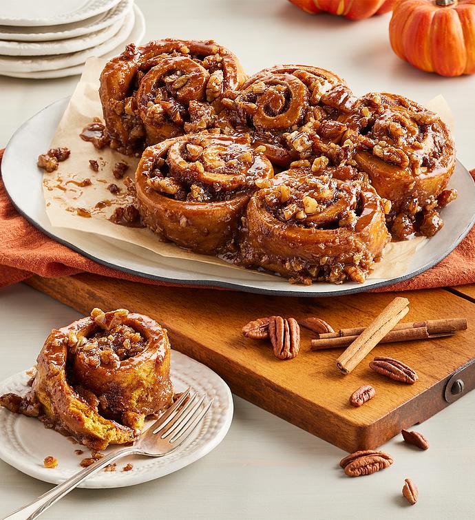 Pumpkin Spice Nutty Sticky Buns