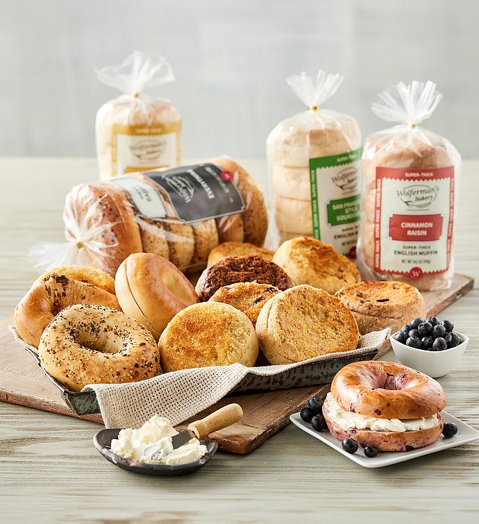 Wolferman's® Super Thick English Muffins and New York Bagels   Pick 12