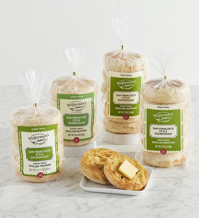 San Francisco Style Sourdough English Muffin Variety Assortment