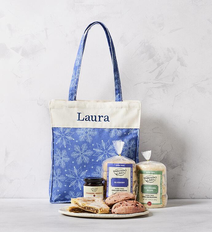 Personalized Wintertime Tote and Baked Goods